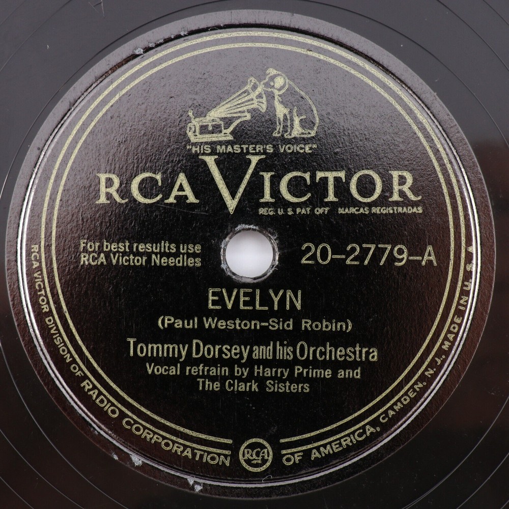Tommy Dorsey, Evelyn, The Miracle Of The Bells 1948 78 rpm Record Camden 20-2779